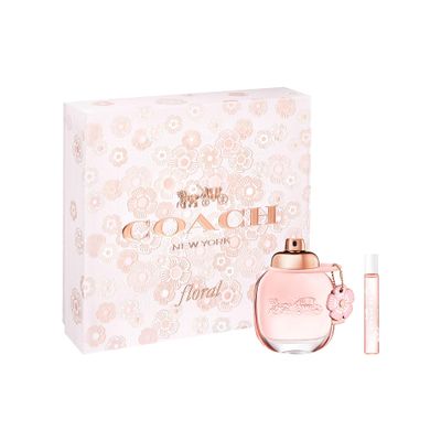 Coach Floral Eau de Parfum 2 Piece Set - 1.7 fl. oz. Spray, 0.25 fl. oz. Purse Spray - Long Lasting Fragrance with notes of Pineapple Sorbet, Peony &amp; Crystal Musks - Floral &amp; Fruity