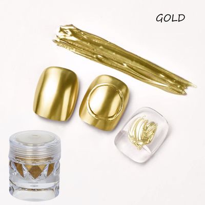 GZMAYUEN Pearl Chrome Nail Powder Gold Silver, White Pearl Iridescent Mermaid Glitter, Mirror Effect Metallic Gel Chrome DIY Nails Art Salon-3 Jar