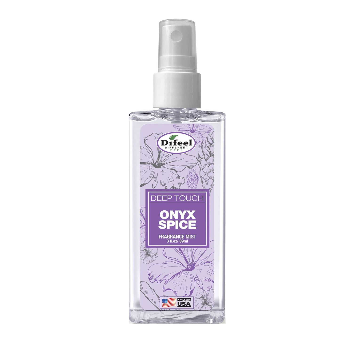 Difeel Deep Touch Body Mist Spray - Onyx Spice 3 Ounces