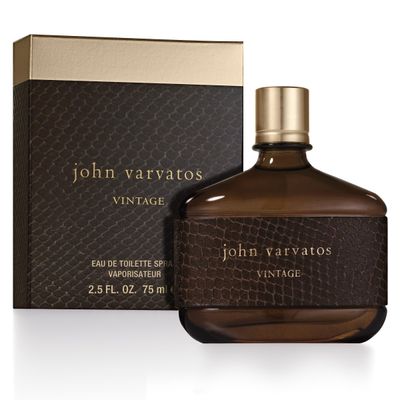 John Varvatos Mens Cologne, Vintage Eau de Toilette EDT Spray, Aromatic Chypre Scent with Notes of Quince Paste, Patchouli &amp; Tobacco Leaf, 2.5 fl oz