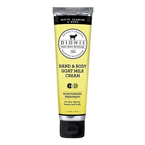 Dionis - Goat Milk Skincare White Jasmine &amp; Shea Scented Hand &amp; Body Cream (3.3 oz) - Made in the USA - Cruelty-free and Paraben-free
