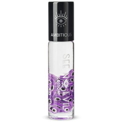 Blossom Cuticle Oil, See No Evil Scented Roll on Cuticle Oil for Nails, Rollerball Application for Nail Support, Cruelty Free, 0.19oz, Ambitious Lavender