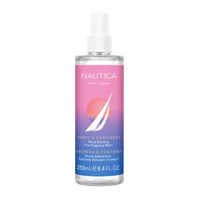 Nautica for Her Rose Island Body Mist, 8.4 Fl Oz (Pack of 1), Notes of Lemon, Rose, and Musk, Womens Fragrance, Long Lasting, Mood-Boosting Fragrance, Vegan Formula