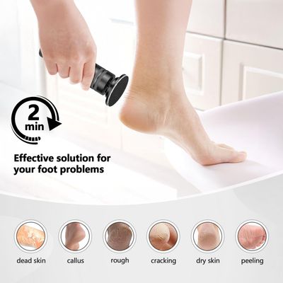 Professional Electric Foot Callus Remover 1200 RPM Adjustable Speed Metal Foot Grinder for Dead Skin Automatic Heel Sander with Replacement Sandpaper Discs for Women Men Feet Pedicure Tools (Black)