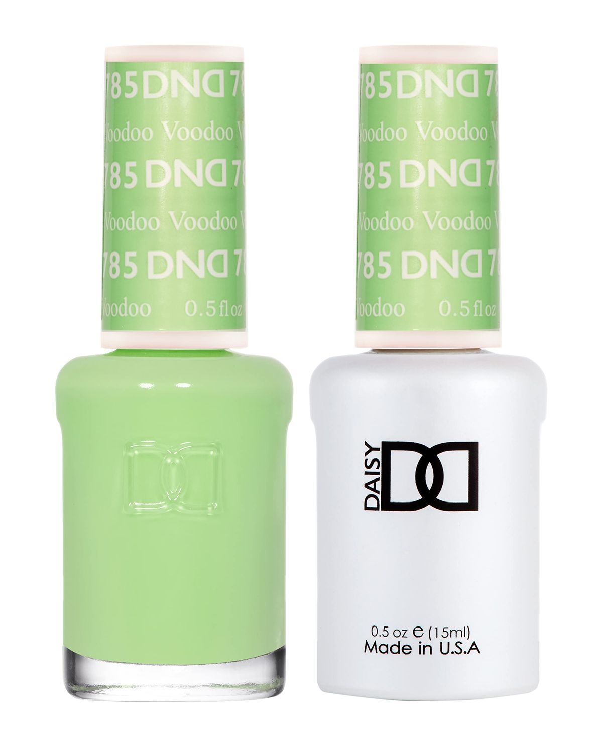 DND Gel Polish Set, Green Collection, UV/LED Gel Polish and Air Dry Nail Lacquer, Matching Chip-Free Polish Duo, 785 Voodoo, 0.5 Fl Oz