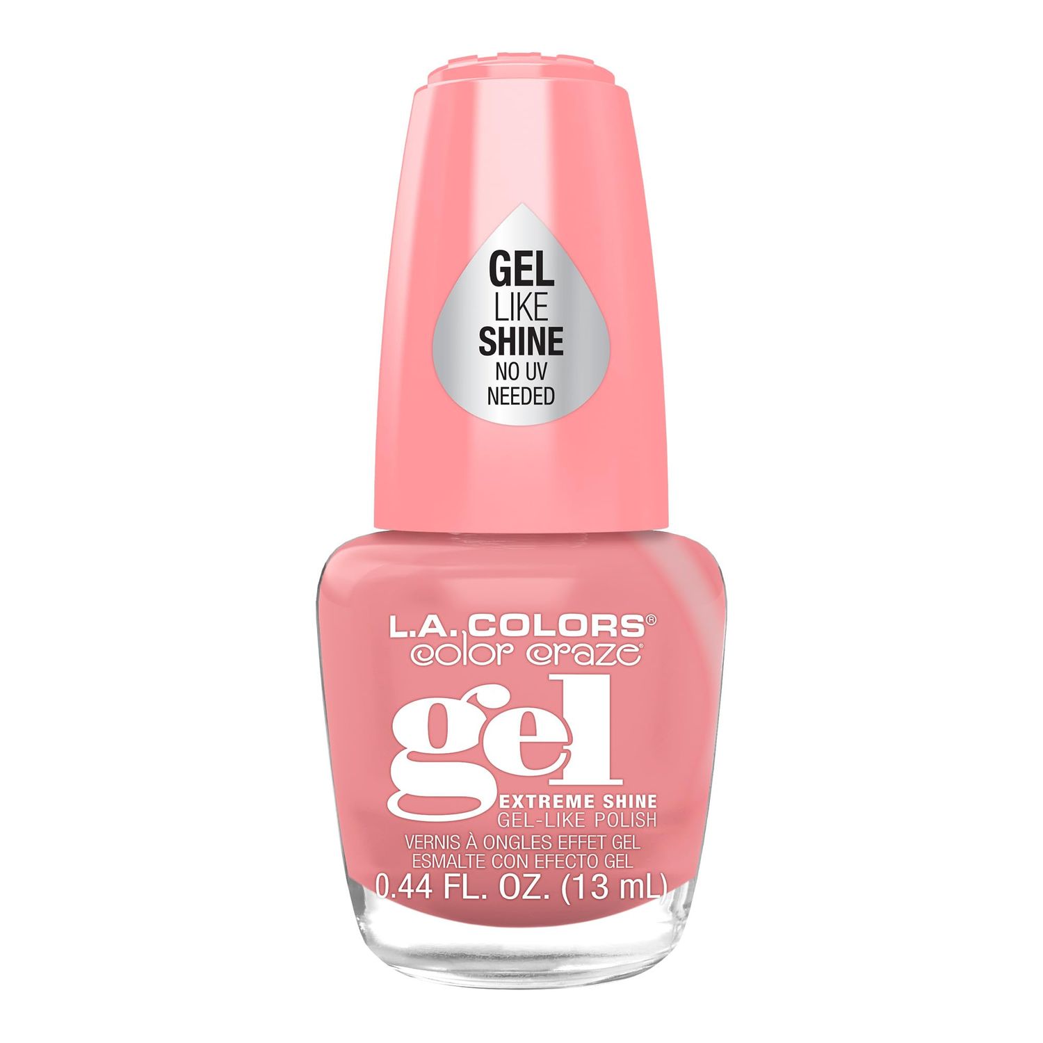 L.A. COLORS Color Craze Extreme Shine Gel Polish, Rose Quartz CNL541