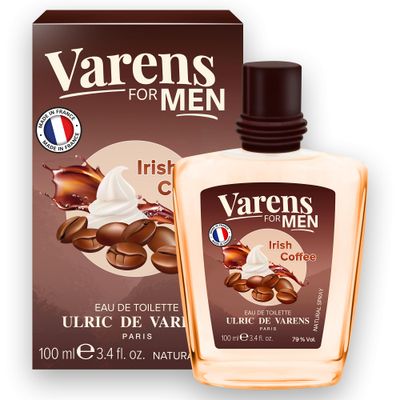 Ulric de Varens IRISH COFFEE - Eau De Toilette for Men - Silky, Enchanting, Comfy Scent - Notes of Whiskey, Coffee &amp; Vanilla - 3.4 Fl Oz