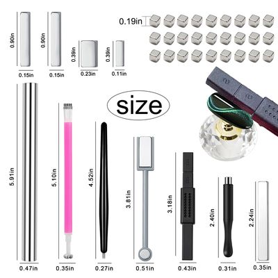 WOKOTO 38Pcs Nail Art Cat Eye Magnet For Nails Gel Polish Magnets Pens For Cat Eye Nail Art Tools Gradient Ombre Design Mini Cube Blocks Cylinder Nail Magnet Magnetic Sticks Tools For Women Nails