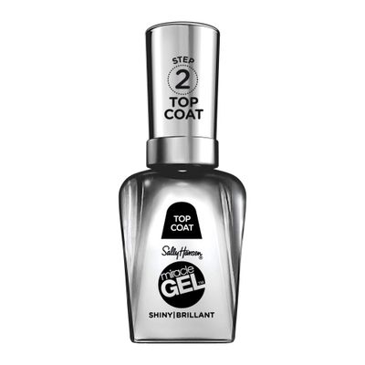 Sally Hansen Miracle Gel, Shiny Top Coat, Long Lasting, Gel-Like Formula, No UV Lamp Needed, Clear Nail Polish