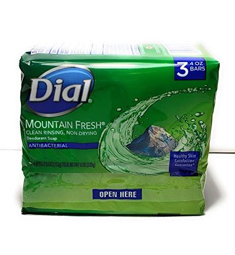 Dial Mountain Fresh Antibacterial Deodorant Soap, 4 Ounce (Pack of 3)
