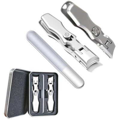 Portable Ultra Sharp Nail Clippers, Shirem Nail Clipper, Cumuul Toenail Clippers for Seniors Thick Toenails, Cumuul Nail Clipper, Ultra Sharp Nail Clippers, German Nail Clippers (SilverAB)