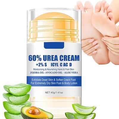 ASMAYSA 60 Urea Foot Cream, Lotion Stick Balm, Hand and Foot Cream Urea Moisturizer, Heel Stick Cream 60 Percent for Feet Maximum Strength, Heel Balm for Dry Cracked Feet, 40G 1Pc