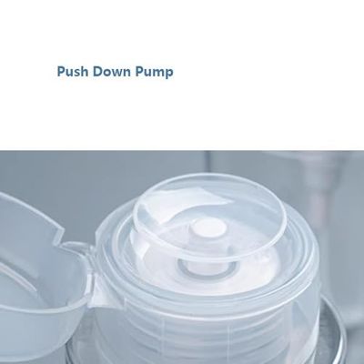 KEAIYYJ- Push Down Pump Dispenser Nail Polish Remover Alcohol Bottle Liquid Container Makeup Water Clear 4 oz