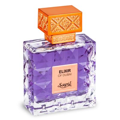 Sapil Elixir of Dubai Unisex Eau de Parfum - Long-Lasting Dubai Perfume with Amber, Vanilla, Musk, Cardamom, Bergamot &amp; Lavender - Arabic Luxury Fragrance for Men &amp; Women - 3.38 oz
