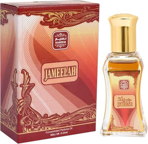 NASEEM Jameelah Roll-On Perfume Oil 24ml - Unisex Luxury Fragrance with Rose, Musk, Fruity &amp; Sandalwood - Long-Lasting, Hypoallergenic, Alcohol-Free Perfume for Men &amp; Women