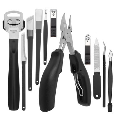 Ingrown Toenail Clippers, Upgraded 11Pcs/set Nail Treatment Foot Tool Kit, Pedicure Knife Nail Lifter Cutter Cuticle Manicure Kit Foot Care Toe Nail File for Podiatrist Ingrown Seniors Adult