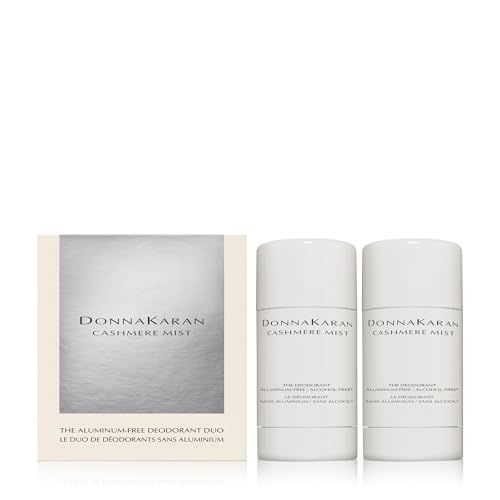 Donna Karan Cashmere Mist Aluminum Free Deodorant Stick Duo Gift Set For Women, 100 Aluminum &amp; Alcohol Free, 2 x 1.7 Oz.