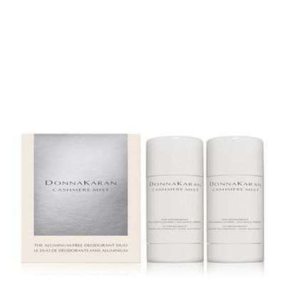Donna Karan Cashmere Mist Aluminum Free Deodorant Stick Duo Gift Set For Women, 100 Aluminum &amp; Alcohol Free, 2 x 1.7 Oz.