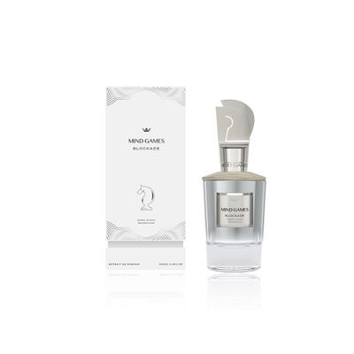 MIND GAMES Blockade - Luxury Perfume with Notes of Pink Pepper, Lavender, Patchouli &amp; Ambrostar - Elegant Extrait de Parfum for Women &amp; Men - Woody &amp; Fruity Perfume - 100 mL/3.4 oz