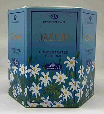 Jasmin - 6ml (.2oz) Roll-on Perfume Oil by Al-Rehab (Crown Perfumes) (Box of 6) by Al-Rehab
