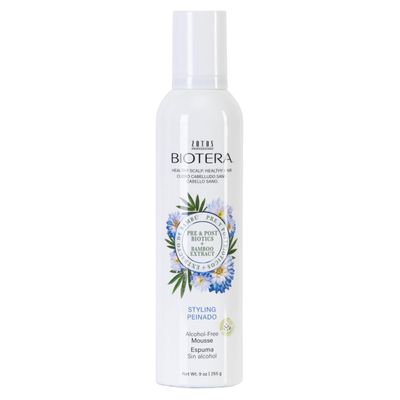 BIOTERA Styling Mousse Lightweight Alcohol-Free | Instant Texture | Promotes Body &amp; Bounce | Microbiome Friendly | Vegan &amp; Animal Test Free | Paraben Free | Color-Safe | 9 Fl Oz