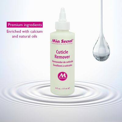 Mia Secret Cuticle Softener &amp; Remover - Quick Easy Safe - Removes Cuticles Safely and Softens the Edge - Excellent for Manicures and Pedicures (6 Fl Oz (Pack of 1))