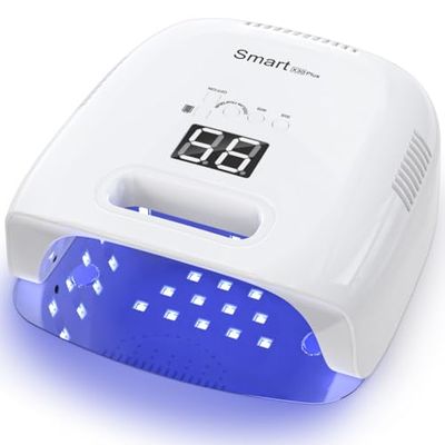 NAILGIRLS Cordless Rechargeable UV Nail Lamp, 60W Professional UV Light for Gel Nails with Metal Base, Portable Wireless LED Nail Dryer Fast Charger Curing Lamp 3 Timers for Salon or Home