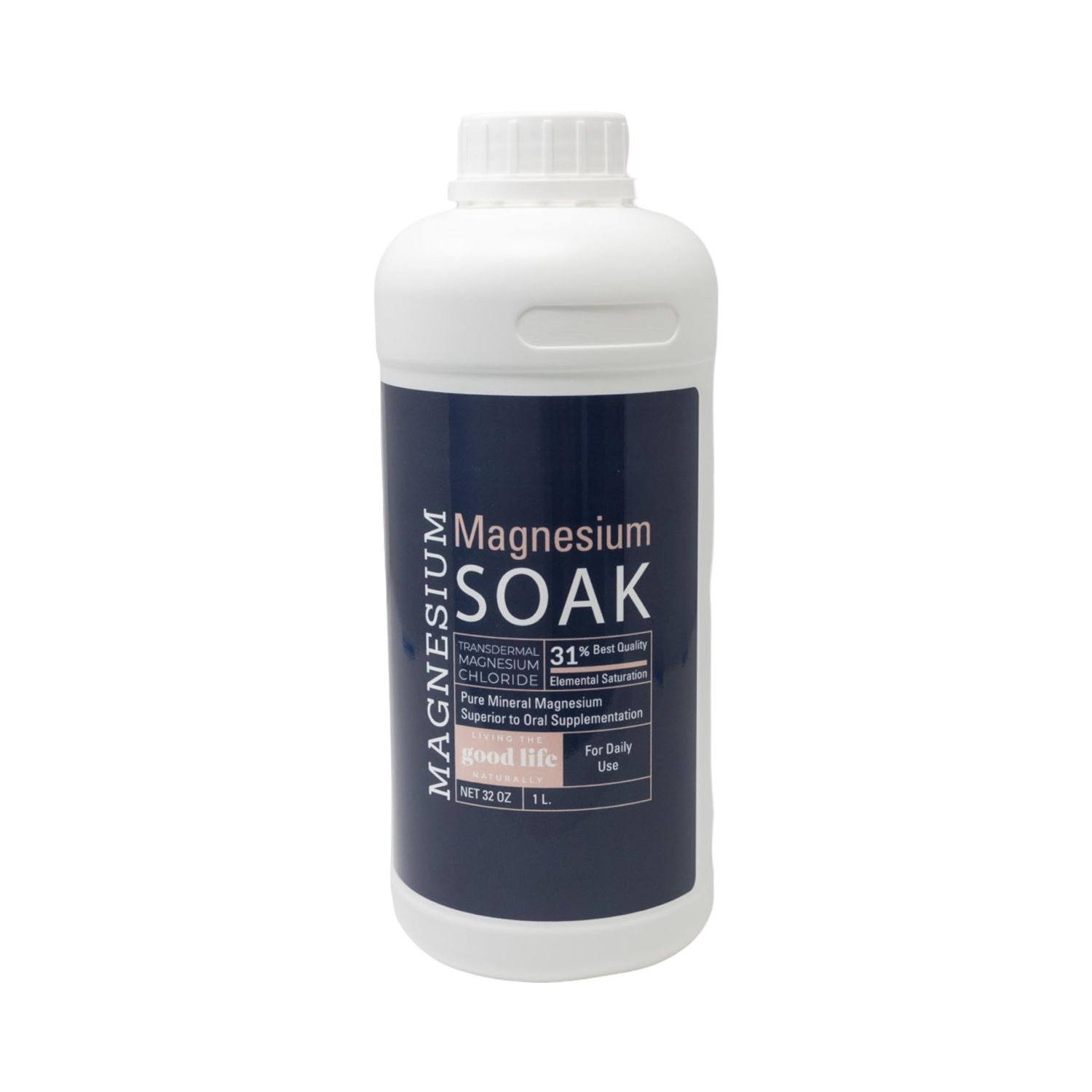 Magnesium Soak - 100 Pure Zechstein Transdermal Magnesium Oil Bath Soak for Relaxation, Skin Health, and Wellness - Magnesium Foot Soak and Bath Soak - 32oz