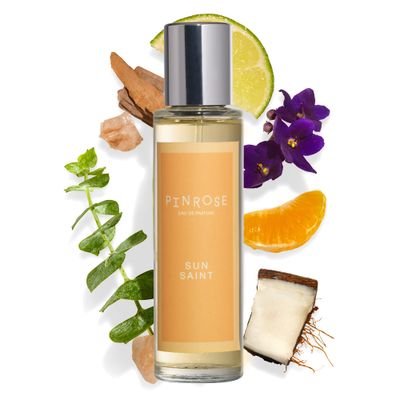 PINROSE Perfumes Sun Saint - Eau de Parfum Fragrance Spray for Women - Clean, Vegan, Cruelty-free, and Hypoallergenic Scent with Essential Oils - Notes of Lime, Sea Salt, Sun-warmed Coconut Wood, E...
