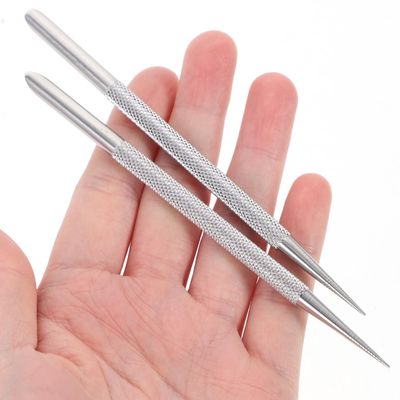 Beavorty 2pcs Stainless Steel Cuticle Pusher Nail Cleaner Remover Cutter Manicure Pedicure Tool for Fingernails Toenails