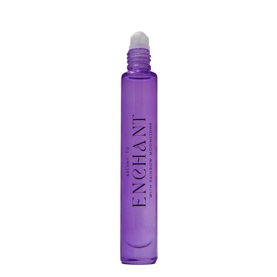 ASCENTION - Ascent to Enchant Astral Elixir | Clean Perfume with Rainbow Moonstone Healing Crystal Rollerball | Skin Safe, Roll-On Parfum | Woody Mystical Aromatic Scent w/Lavender, Sage &amp; Cardamom