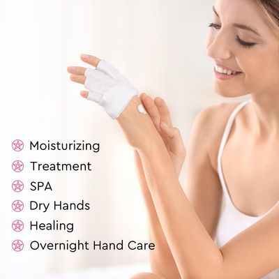 SWAKER 4 Pairs White Cotton Gloves, Fingerless, 100 Pure Cotton, Touchscreen, Moisturizing, One Size Fits Most, Dry Hands, Eczema Gloves