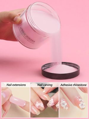TOROKOM Acrylic Nail Powder, 120g Pink Acrylic Powder Colored for 3D Art Nail Carving French Nail Extension, Professional Nail Powder - No Need Nail Lamp, 4.23oz