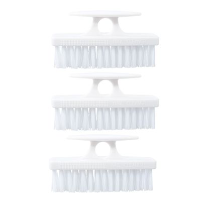 Nail Brush for Cleaning Fingernails, Nail Scrubber Brush, Toe Foot Hands Fingernail Brush Cleaner- Small Scrub Brush- All-Purpose Stiff Cleaning Brush (3 Pack, White)