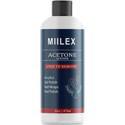 MIILEX 100 Pure Acetone 16oz - Nail Polish Remover, Professional Strength Gel, Acrylic &amp; Dip Remover - Fast Acting.