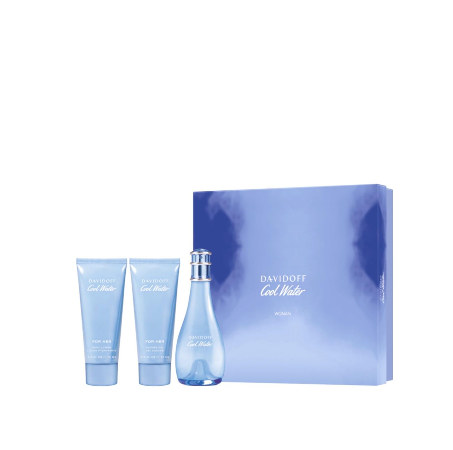 Davidoff Womens 3-Pc. Cool Water Woman Eau de Toilette Gift Set