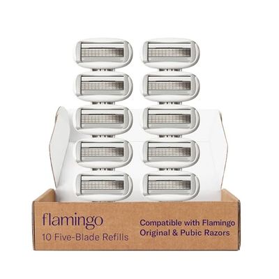 FLAMINGO Womens Razor 5-Blade Refills - Razors for Women - 10ct