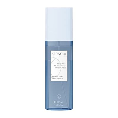 KERASILK Repairing Spray | Protects Against Breakage &amp; Brittleness | Nourishes, Hydrates &amp; Detangles Strands | With Heat Protection | For Dry, Stressed &amp; Damaged Hair | 125ml