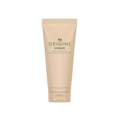 Origins Ginger Hand &amp; Body Lotion | Hydrates &amp; Softens | With Vitamin E &amp; Aloe Vera | Travel Size, 2.5 Fl Oz