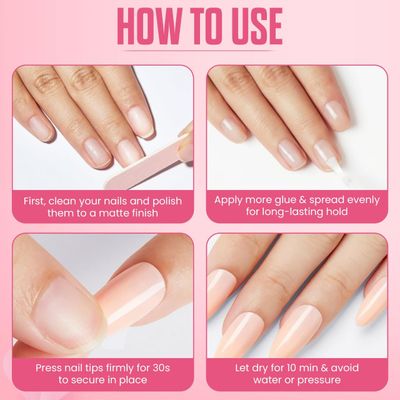 Strong Nail Glue for Manicures - Fast Drying, Long-Lasting, Waterproof, Durable, Ideal for Acrylic & Press-On Nails, Reliable Adhesive for Professional & Home Use