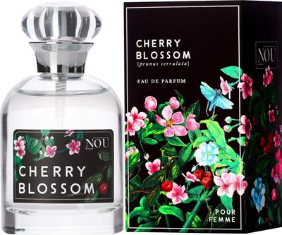 NOU Cherry Blossom Perfume - Floral With Sweet Fruity Notes - Natural for Women With Essential Oils - Fresh Smelling EDP - 1.7 fl oz