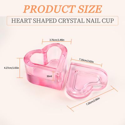 Dappen Dish for Monomer, Acrylic Liquid Powder Nail Dappen Dish with Lid, Glass Crystal Cup Monomer Holder, Acetone Bowl for Nail Supplies, Glassware Tools for Nail Salon or Home Use