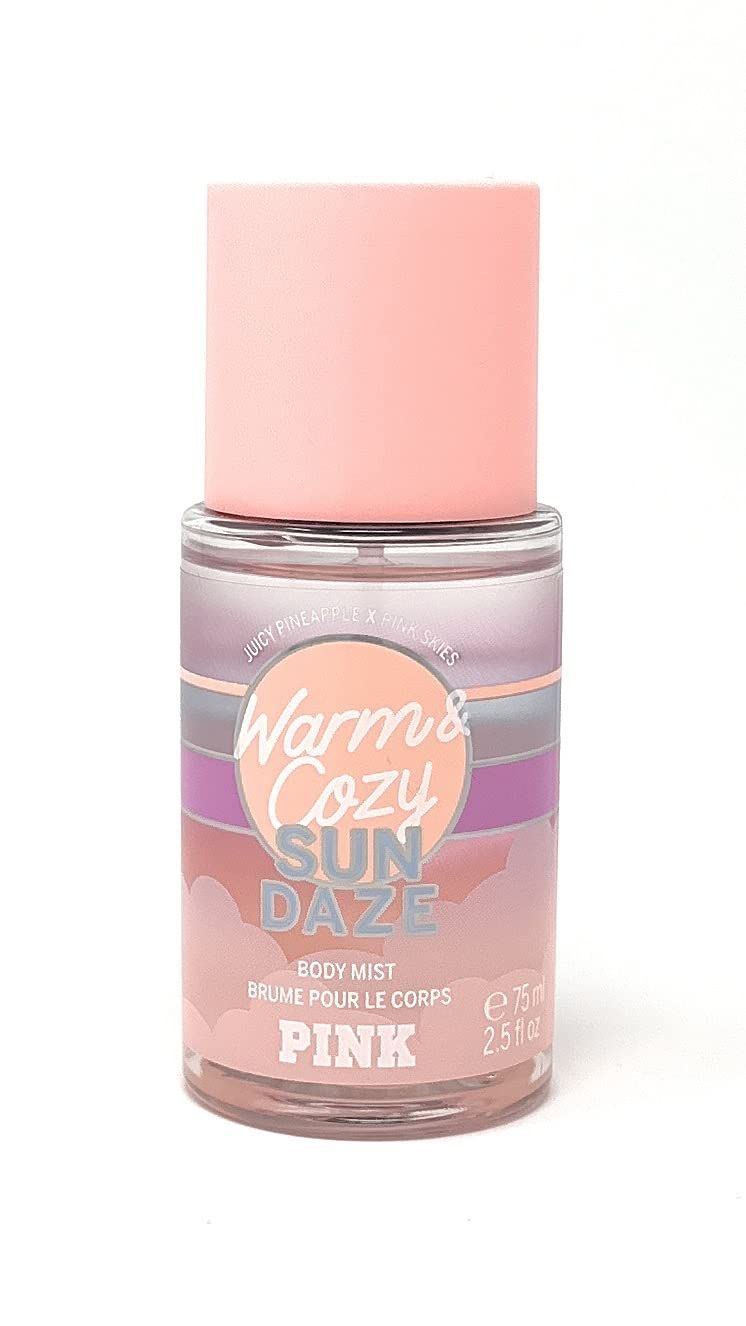 Victorias Secret Pink Warm &amp; Cozy Sun Daze Scented Mini Body Mist 2.5 fl oz (Warm &amp; Cozy Sun Daze)