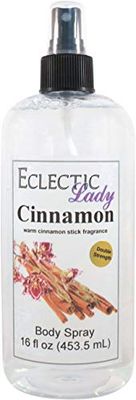 Eclectic Lady Cinnamon Body Spray, Double Strength, 16 ounces, Body Mist for Women with Clean, Light &amp; Gentle Fragrance, Cologne with Soft, Subtle Aroma For Daily Use