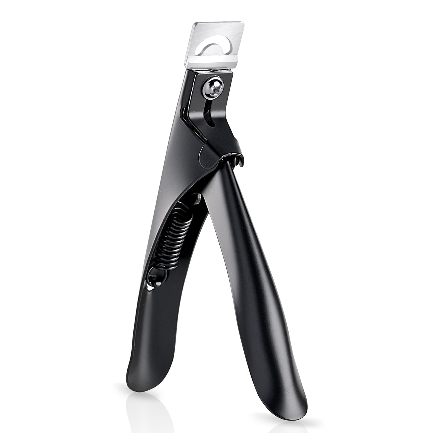 GAOY Acrylic Nail Clippers, Professional Stainless Steel Edge Cutter for False Nail Tips, Salon &amp; Home Use Sharp Blade Clip Manicure Tool, Black