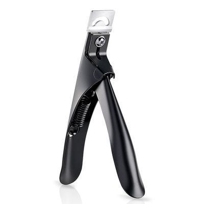 GAOY Acrylic Nail Clippers, Professional Stainless Steel Edge Cutter for False Nail Tips, Salon &amp; Home Use Sharp Blade Clip Manicure Tool, Black