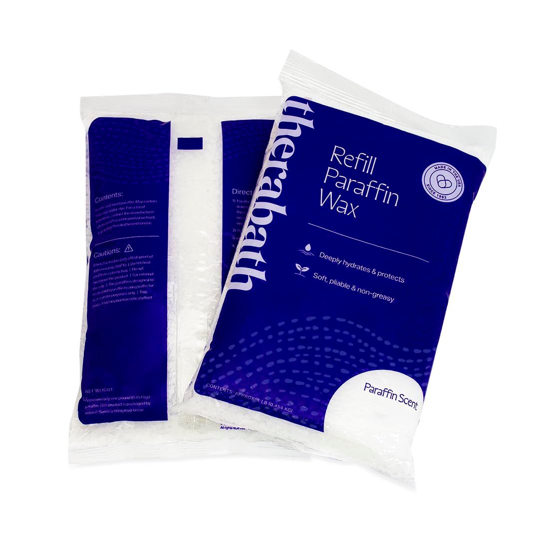 Therabath Paraffin Wax Refill - Thermotherapy - Use to Relieve Arthritis Discomfort, Stiff Muscles, &amp; Dry Skin - for Hands, Feet, Body - Deeply Hydrates &amp; Protects - Made in USA, 2 lb. ScentFree