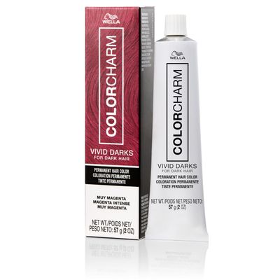 COLORCHARM VIVID DARKS | Permanent Cream Color | Vibrant Color for Dark Hair | Nourishing Vegan Formula | No Bleach Needed | Muy Magenta | 2 Fl Oz