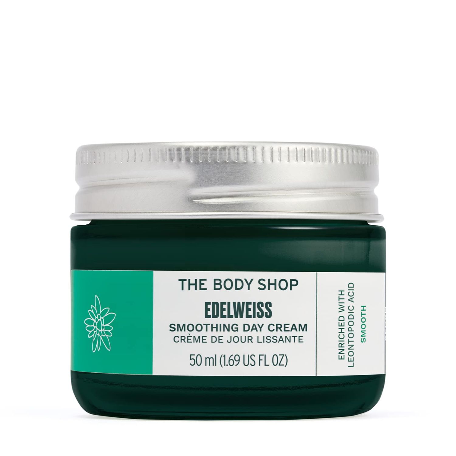 The Body Shop Edelweiss Smoothing Day Cream - For Smoother Looking Skin - Vegan - 50ml