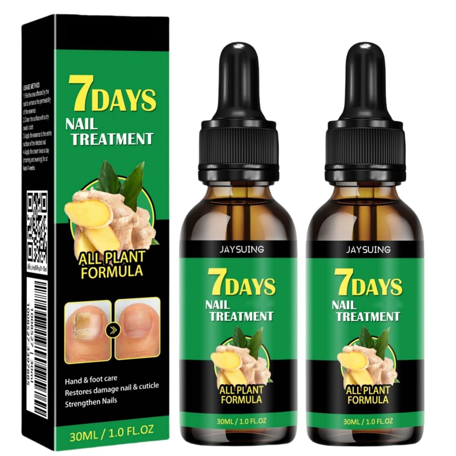 Ginger Nail Treatment Nail Support Nail Care, 7Days Nail Treatment Serum, Multi-Purpose Nail Repair